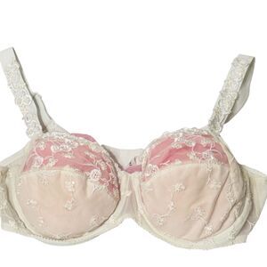 Prima Donna 38C Embroidered Unlined Underwire Support Bra 16-1940 White